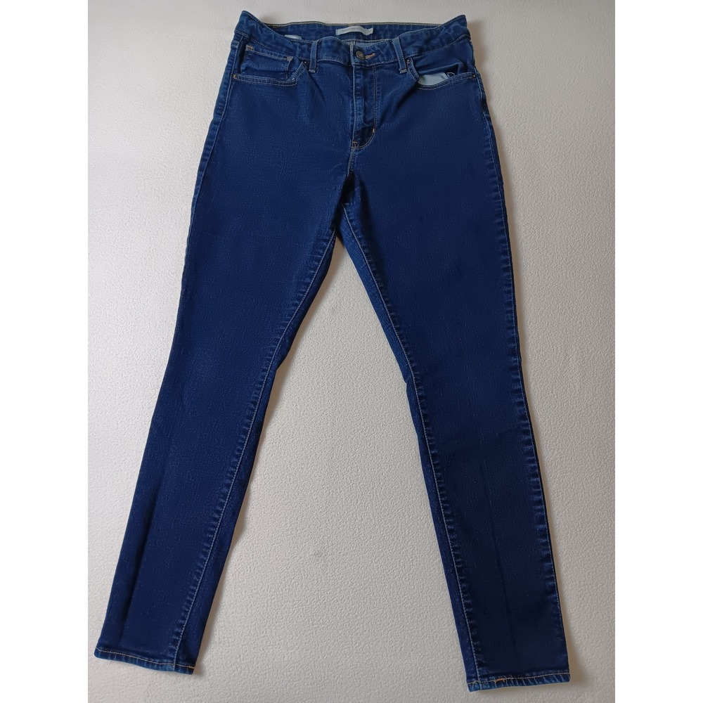 Levis 721 High Rise Skinny Jeans Womens 32 Dark Wash Blue Denim Pants